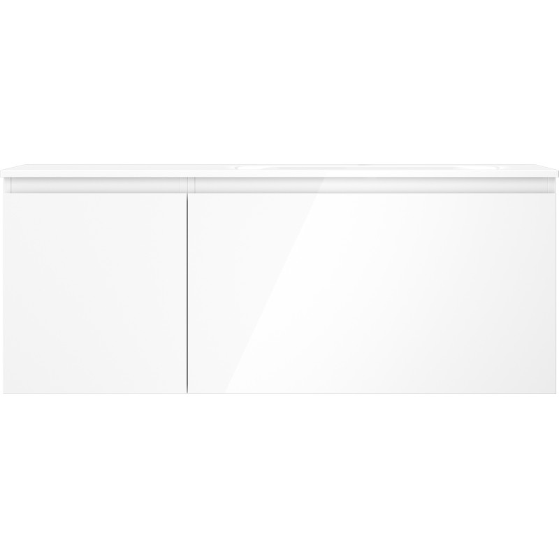 Mexen Orio Armoire de salle de bain 120 cm avec lavabo Vela à droite, 1S, 1D, blanc brillant - 91A13-12047-3-BBFF00-W23P00