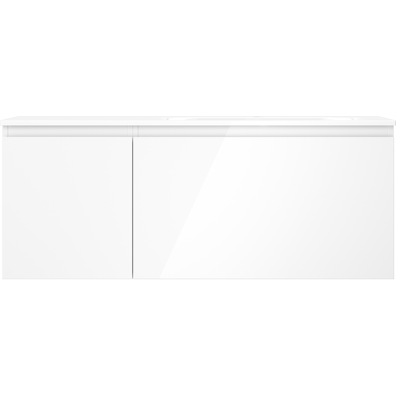 Mexen Orio armoire de salle de bain 120 cm avec lavabo Vela à droite, 1T, 1P, blanc brillant - 91A13-12047-3-BBFF00-W23P00