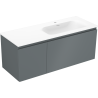 Mexen Orio meuble de salle de bain 120 cm avec lavabo Vela à droite, 1T, 1P, graphite mat/blanc mat