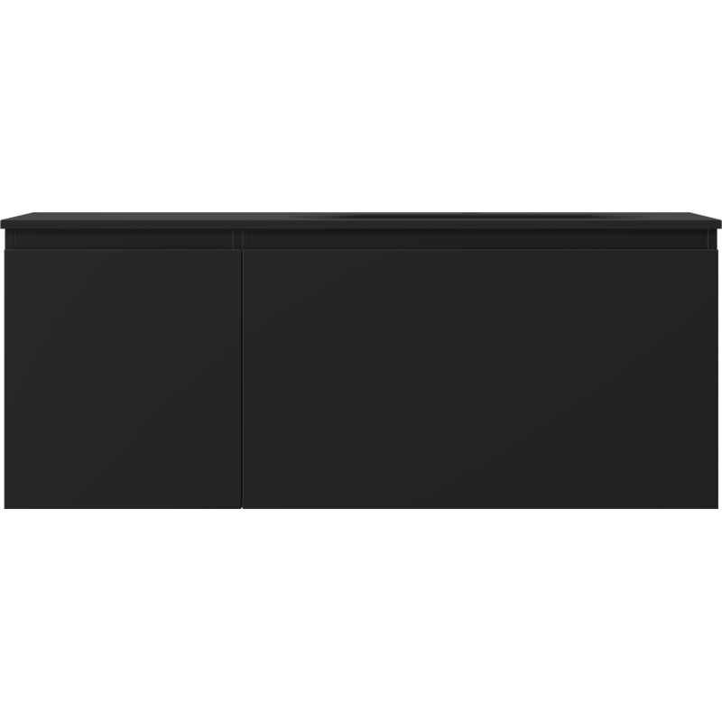 Mexen Orio meuble de salle de bain 120 cm avec lavabo Vela à droite, 1S, 1D, noir mat - 91A13-12047-3-BBFF71-W23P71