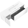 Mexen Orio meuble de salle de bain 160 cm avec lavabo Vela à droite, 1S, 1D, blanc brillant - 91A13-16047-3-BBFF00-W23P00