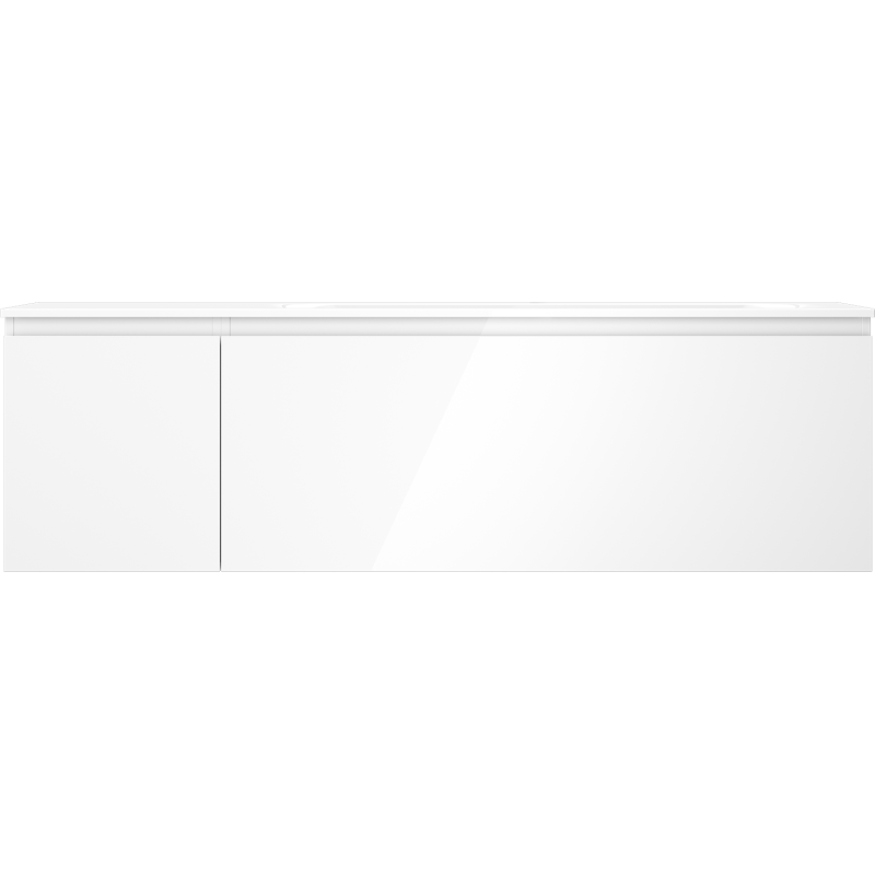 Mexen Orio armoire de salle de bains 160 cm avec lavabo Vela à droite, 1S, 1D, blanc brillant - 91A13-16047-3-BBFF00-W23P00
