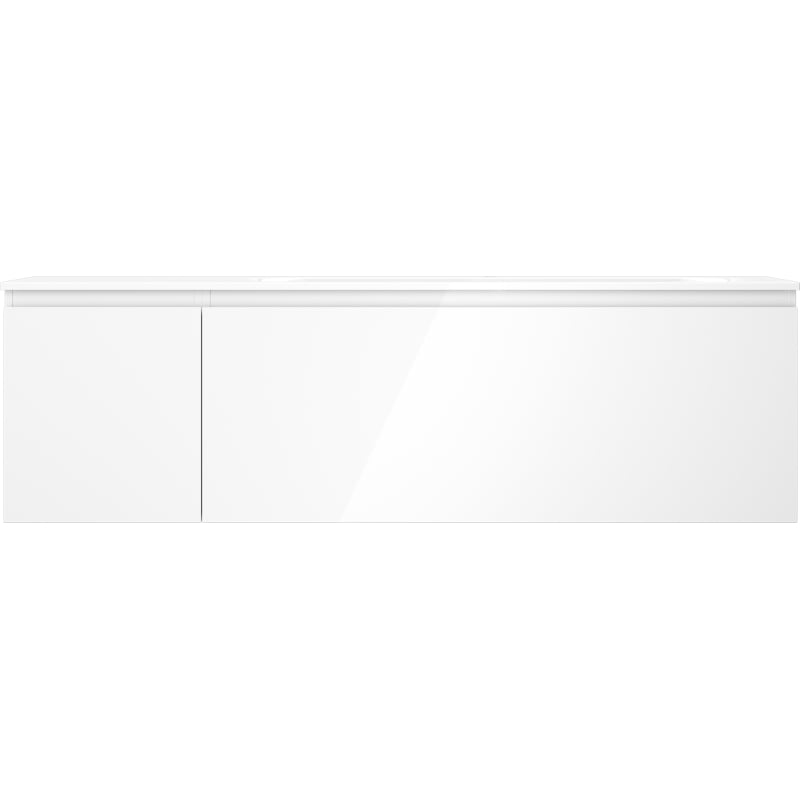 Mexen Orio meuble de salle de bain 160 cm avec lavabo Vela à droite, 1S, 1D, blanc brillant - 91A13-16047-3-BBFF00-W23P00