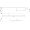 Mexen Orio meuble de salle de bain 160 cm avec lavabo Vela à droite, 1S, 1D, blanc mat - 91A13-16047-3-BBFF01-W23P01