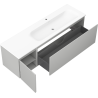 Mexen Orio meuble de salle de bain 160 cm avec lavabo Vela droit, 1S, 1D, gris mat/blanc mat - 91A13-16047-3-BBFF62-W23P01