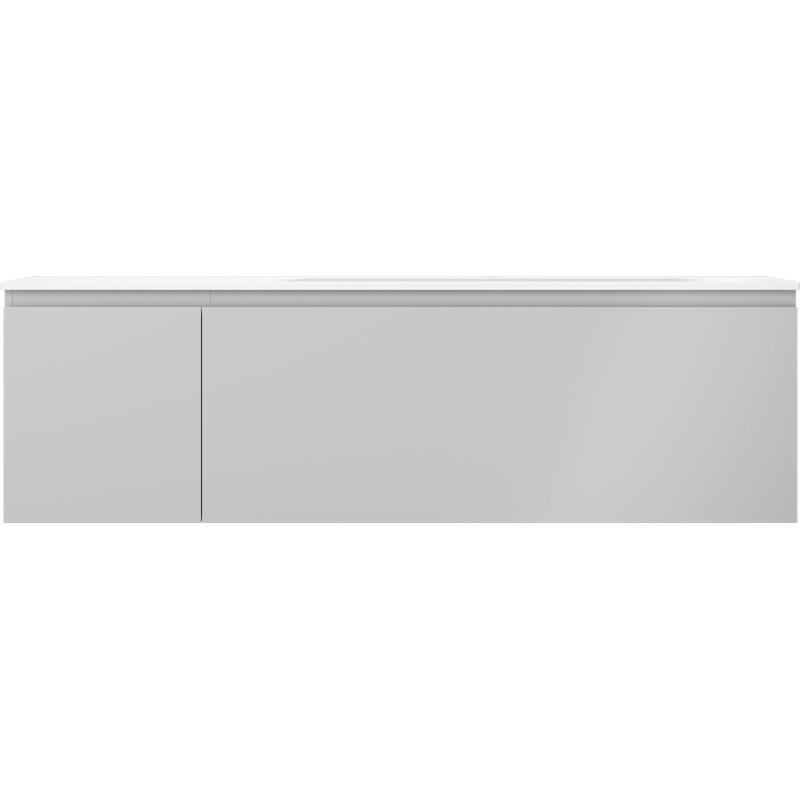 Mexen Orio armoire de salle de bain 160 cm avec lavabo Vela droite, 1S, 1D, gris mat/blanc mat - 91A13-16047-3-BBFF62-W23P01