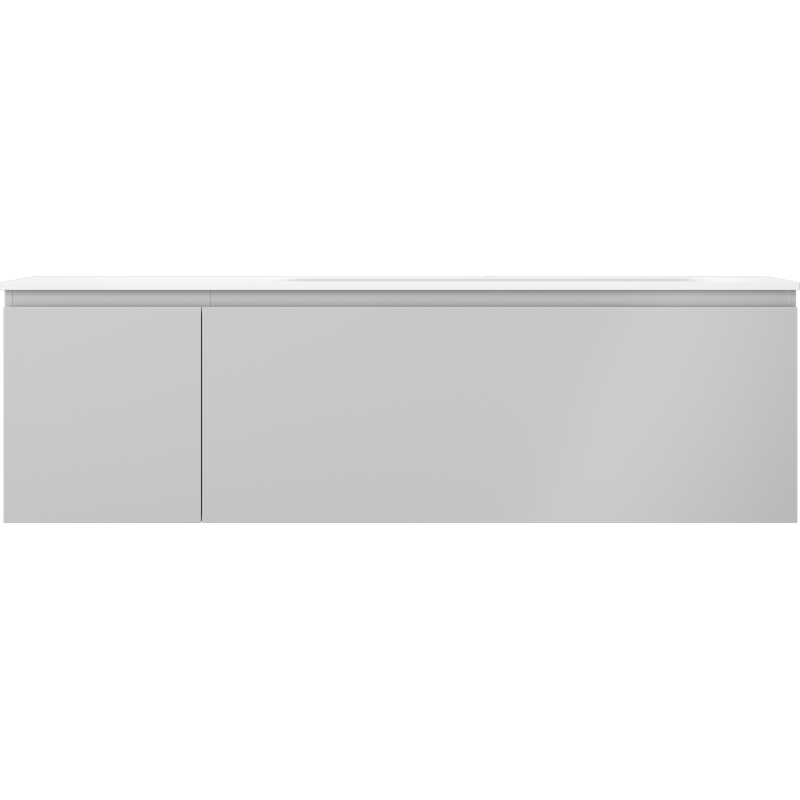 Mexen Orio meuble de salle de bain 160 cm avec lavabo Vela droit, 1S, 1D, gris mat/blanc mat - 91A13-16047-3-BBFF62-W23P01