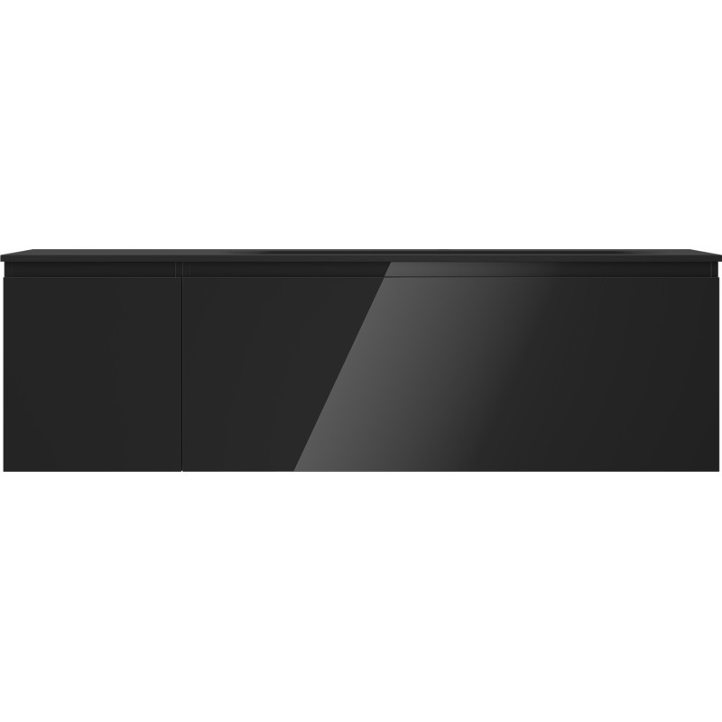 Mexen Orio meuble de salle de bain 160 cm avec lavabo Vela droit, 1S, 1P, noir brillant/noir mat - 91A13-16047-3-BBFF70-W23P71