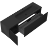 Mexen Orio meuble de salle de bain 160 cm avec lavabo Vela à droite, 1S, 1D, noir mat - 91A13-16047-3-BBFF71-W23P71