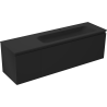 Mexen Orio meuble de salle de bain 160 cm avec lavabo Vela à droite, 1S, 1D, noir mat - 91A13-16047-3-BBFF71-W23P71