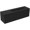 Mexen Orio meuble de salle de bains 160 cm avec lavabo Vela à droite, 1T, 1P, noir mat - 91A13-16047-3-BBFF71-W23P71
