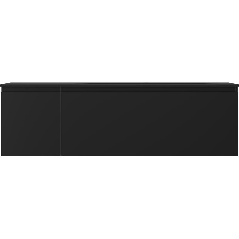 Mexen Orio meuble de salle de bain 160 cm avec lavabo Vela à droite, 1S, 1D, noir mat - 91A13-16047-3-BBFF71-W23P71