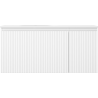Mexen Rivel meuble de salle de bains 100 cm avec lavabo Vela à gauche, 1S, 1D, rainuré, blanc mat - 91A23-10047-3-BBFF01-W23L01