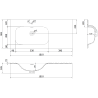 Mexen Rivel meuble de salle de bains 100 cm avec lavabo Vela à gauche, 1S, 1D, rainuré, blanc mat - 91A23-10047-3-BBFF01-W23L01
