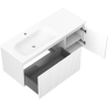 Mexen Rivel meuble de salle de bain 120 cm avec lavabo Vela gauche, 1S, 1D, rainuré, blanc mat - 91A23-12047-3-BBFF01-W23L01