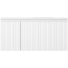 Mexen Rivel meuble de salle de bain 100 cm avec lavabo Vela à droite, 1S, 1D, rainuré, blanc mat - 91A23-10047-3-BBFF01-W23P01