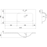 Mexen Rivel meuble de salle de bain 100 cm avec lavabo Vela à droite, 1S, 1D, rainuré, blanc mat - 91A23-10047-3-BBFF01-W23P01