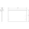 Mexen Rivel meuble de salle de bain 100 cm avec lavabo Vela droit, 1S, 1D, rainuré, noir mat - 91A23-10047-3-BBFF71-W23P71