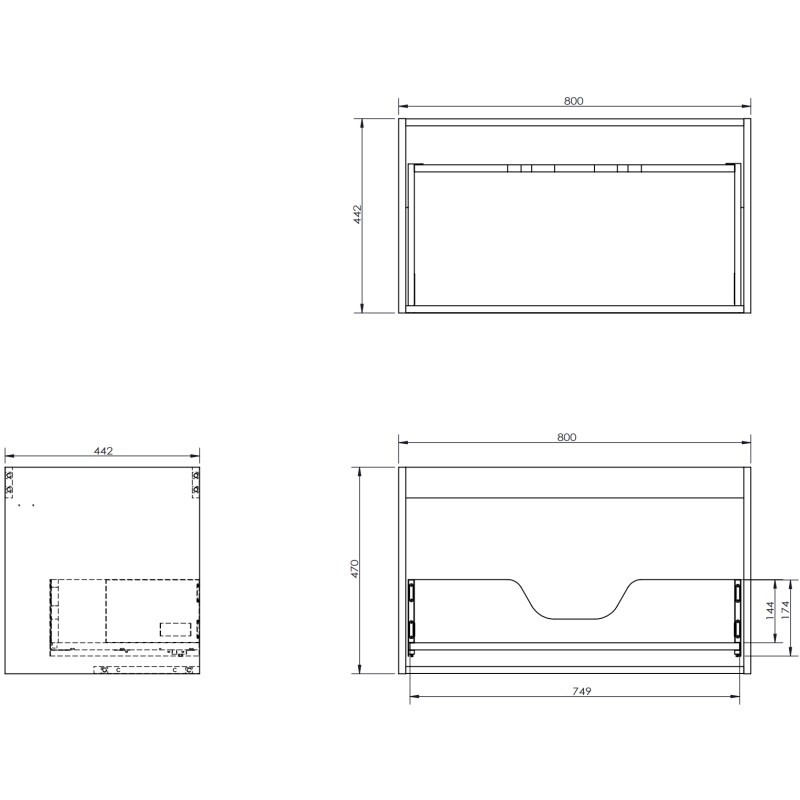 Mexen Rivel armoire de salle de bain 120 cm avec lavabo Vela droit, 1S, 1D, cannelée, noir mat - 91A23-12047-3-BBFF71-W23P71