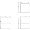 Mexen Rivel armoire de salle de bain 120 cm avec lavabo Vela droit, 1S, 1D, cannelée, noir mat - 91A23-12047-3-BBFF71-W23P71