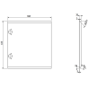 Mexen Rivel armoire de salle de bain 120 cm avec lavabo Vela droit, 1S, 1D, cannelée, noir mat - 91A23-12047-3-BBFF71-W23P71