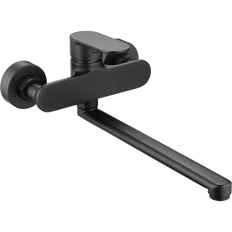 Mexen Milo robinet de baignoire bec long, noir - 71335-70