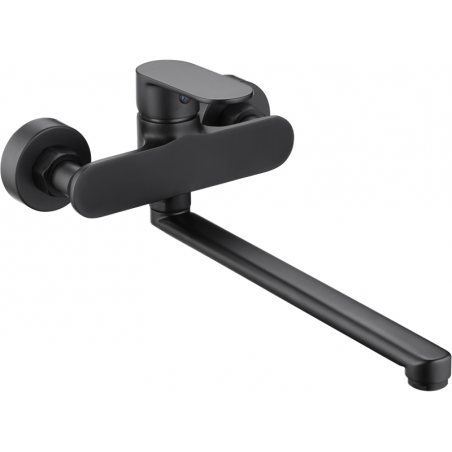 Mexen Milo robinet de baignoire bec long, noir - 71335-70