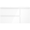 Mexen Orio armoire de salle de bain 90 cm avec lavabo Otis gauche, 2T, 1P, blanc brillant - 91A13-09047-3-BBFFF00-W18L00