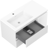 Mexen Orio armoire de salle de bain 90 cm avec lavabo Otis à gauche, 2S, 1D, blanc mat - 91A13-09047-3-BBFFF01-W18L01
