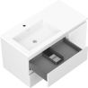 Mexen Orio armoire de salle de bain 90 cm avec lavabo Otis gauche, 2S, 1D, blanc mat - 91A13-09047-3-BBFFF01-W18L01