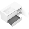 Mexen Orio armoire de salle de bain 90 cm avec lavabo Otis à gauche, 2S, 1D, blanc mat - 91A13-09047-3-BBFFF01-W18L01