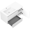 Mexen Orio armoire de salle de bain 90 cm avec lavabo Otis gauche, 2S, 1D, blanc mat - 91A13-09047-3-BBFFF01-W18L01
