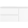 Mexen Orio armoire de salle de bain 90 cm avec lavabo Otis à gauche, 2S, 1D, blanc mat - 91A13-09047-3-BBFFF01-W18L01