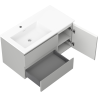 Mexen Orio armoire de salle de bain 90 cm avec lavabo Otis gauche, 2S, 1D, gris mat/blanc mat - 91A13-09047-3-BBFFF62-W18L01
