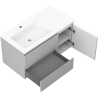 Mexen Orio meuble de salle de bain 90 cm avec lavabo Otis gauche, 2S, 1D, gris mat/blanc mat - 91A13-09047-3-BBFFF62-W18L01