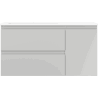 Mexen Orio meuble de salle de bain 90 cm avec lavabo Otis gauche, 2S, 1D, gris mat/blanc mat - 91A13-09047-3-BBFFF62-W18L01