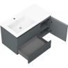 Mexen Orio meuble de salle de bain 90 cm avec lavabo Otis gauche, 2S, 1D, graphite mat/blanc mat - 91A13-09047-3-BBFFF66-W18L01