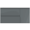 Mexen Orio meuble de salle de bain 90 cm avec lavabo Otis gauche, 2S, 1D, graphite mat/blanc mat - 91A13-09047-3-BBFFF66-W18L01