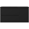 Mexen Orio armoire de salle de bain 90 cm avec lavabo Otis gauche, 2S, 1D, noir mat - 91A13-09047-3-BBFFF71-W18L71