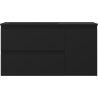 Mexen Orio meuble de salle de bain 90 cm avec lavabo Otis à gauche, 2S, 1D, noir mat - 91A13-09047-3-BBFFF71-W18L71