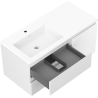 Mexen Orio meuble de salle de bain 100 cm avec lavabo Otis à gauche, 2S, 1D, blanc mat - 91A13-10047-3-BBFFF01-W18L01