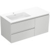 Mexen Orio armoire de salle de bain 100 cm avec lavabo Otis gauche, 2S, 1D, gris mat/blanc mat - 91A13-10047-3-BBFFF62-W18L01