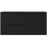 Mexen Orio armoire de salle de bain 100 cm avec lavabo Otis gauche, 2S, 1P, noir mat - 91A13-10047-3-BBFFF71-W18L71
