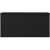 Mexen Orio meuble de salle de bain 100 cm avec lavabo Otis gauche, 2S, 1D, noir mat - 91A13-10047-3-BBFFF71-W18L71