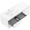 Mexen Orio armoire de salle de bain 120 cm avec lavabo Otis gauche, 2S, 1D, blanc brillant - 91A13-12047-3-BBFFF00-W18L00