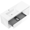 Mexen Orio meuble de salle de bain 120 cm avec lavabo Otis gauche, 2S, 1D, blanc brillant - 91A13-12047-3-BBFFF00-W18L00