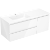 Mexen Orio armoire de salle de bain 120 cm avec lavabo Otis gauche, 2S, 1D, blanc brillant - 91A13-12047-3-BBFFF00-W18L00