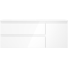 Mexen Orio armoire de salle de bain 120 cm avec lavabo Otis gauche, 2S, 1D, blanc brillant - 91A13-12047-3-BBFFF00-W18L00