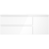 Mexen Orio meuble de salle de bain 120 cm avec lavabo Otis gauche, 2S, 1D, blanc brillant - 91A13-12047-3-BBFFF00-W18L00