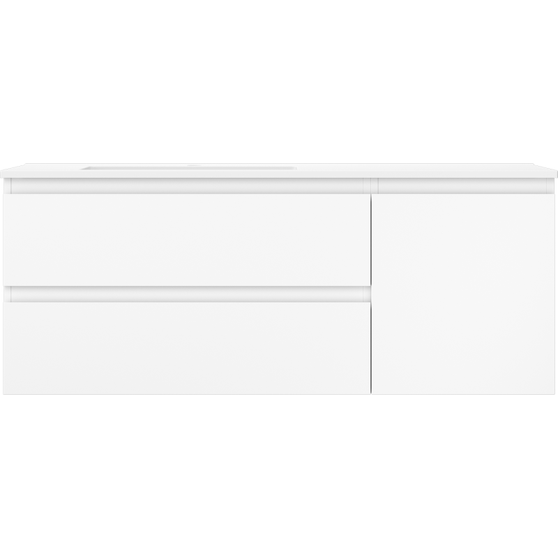 Mexen Orio armoire de salle de bain 120 cm avec lavabo Otis gauche, 2S, 1D, blanc mat - 91A13-12047-3-BBFFF01-W18L01